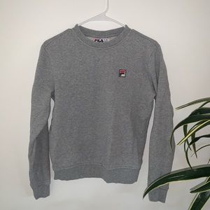 gray fila crewneck sweatshirt